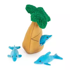 PELÚCIA BURROW DOLPHIN IN PALM TREE - ZippyPaws - JoliPets