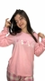 pijama love manga longa rosa