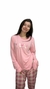 pijama love manga longa rosa - Pijamaisa