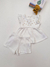 Conjunto Infantil Feminino Alakazoo Camiseta Manga Babado e Short com Elástico | Tecido Texturizado Hipoalergênico Off W - comprar online
