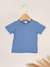 Camiseta Infantil Masculina Azul Alakazoo | Manga Curta com Detalhes Sofisticados no Tecido | Básica e Estilosa - comprar online