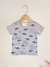 Camiseta Infantil Masculina Gijo Cinza | Estampa de Tartarugas | Minimalista com Personalidade - comprar online