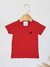 Camiseta Infantil Manga Curta Reirex Masculina Vermelho – 100% Algodão | Básica e Confortável - comprar online