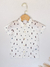 Camisa Infantil Masculina Rovitex com Botões | Manga Curta Off White 100% Algodão com Estampa Marinheiro Minimalista - comprar online