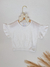 Blusa Infantil Feminina Off White Alakazoo com Textura | Sofisticação Minimalista para Meninas - comprar online