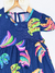 Vestido Infantil Feminino Azul Marinho com Estampa de Bananas – Kookabu - Minily Kids