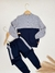 Conjunto Infantil Masculino Moletom Flanelado Azul e Cinza | Cápsula Pequenos Gentleman - comprar online