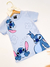 Imagem do Camiseta Infantil Stitch Disney Manga Curta 100% Algodão – Azul