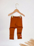Calça Legging Flanelada Infantil Terracota – Tecido Premium - comprar online
