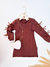 Vestido Infantil Marrom com Textura e Laços nas Mangas – Charmoso e Elegante - comprar online