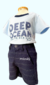 Conjunto Infantil de Menino Oceano com Camiseta Azul Claro e Bermuda Azul Escuro - loja online