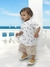 Conjunto de Bebê Tartaruga com Camisa de Manga Curta e Bermuda Caqui Luxo