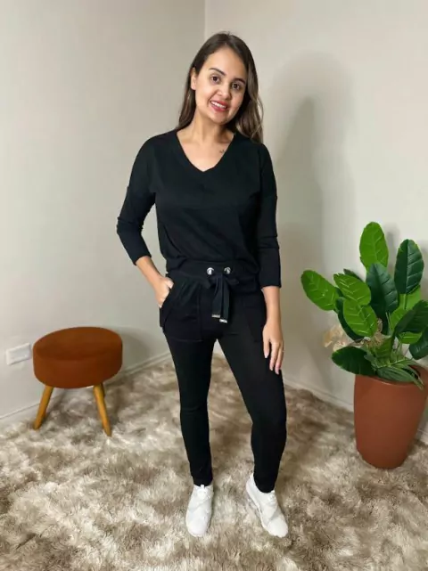 Conjunto em Lã Premium com forro