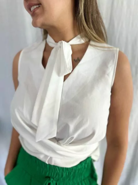 Blusinha Mullet em Crepe