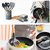 Kit Jogo C/12 Peças Utensílios De Cozinha Colheres Espátula Silicone Cabo Mad na internet