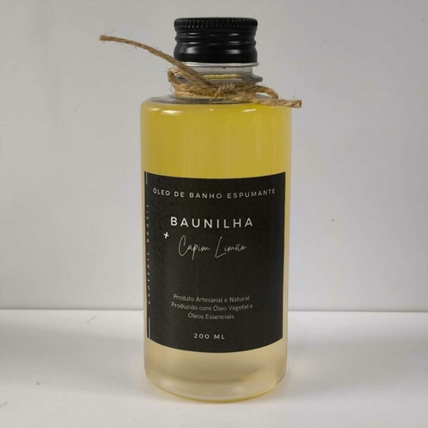 Óleo de Banho Espumante Baunilha e Capim Limão