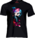 Camiseta Preta Estampada Arlequina Unissex