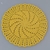 Sousplat de crochê em espiral - Amarelo - NOVA COR!