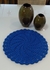 Sousplat de crochê em espiral - Azul Royal na internet