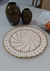 Sousplat de crochê em espiral - Cru (off white) e dourado - comprar online