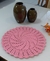 Sousplat de crochê em espiral - Rosa na internet