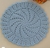 Sousplat de crochê em espiral - Azul Claro