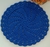 Sousplat de crochê em espiral - Azul Royal