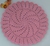 Sousplat de crochê em espiral - Rosa