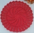Sousplat de crochê em espiral - Vermelho