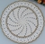 Sousplat de crochê em espiral - Cru (off white) e dourado