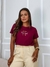 T-SHIRT PLUS SIZE ELE VIVE - VINHO - Vento de Algodão