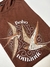 CAMISETA BOHO ROMANTIC - MARROM | T-SHIRT FEMININA DE ALGODÃO - Vento de Algodão