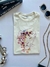 T-SHIRT LEÃO FLORES OFF WHITE - T-SHIRT FEMININA DE ALGODÃO na internet