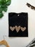 T-SHIRT TRÊS CORAÇÕES- PRETO - comprar online