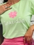T-SHIRT PLUS SIZE GRATIDÃO - VERDE - Vento de Algodão