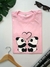CAMISETA PANDAS- ROSA | T SHIRT FEMININA DE ALGODÃO - comprar online