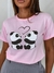 CAMISETA PANDAS- ROSA | T SHIRT FEMININA DE ALGODÃO na internet