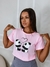 CAMISETA PANDAS- ROSA | T SHIRT FEMININA DE ALGODÃO - Vento de Algodão