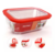 Conjunto De 4 Potes De Vidro 750ml C/tampa Silicone Marinex - comprar online