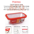 Pote De Vidro Retangular C/ Tampa De Silicone 750ml 2 Peças - AFO CASA & SOLUÇÕES
