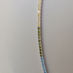 Riviera colorida com zircônias de 2,5 mm e 45 cm na internet