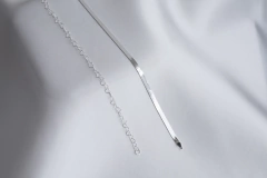 Kit pulseira laminada escama de peixe com pulseira elo coração