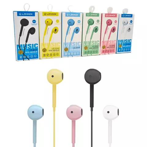 FONE DE OUVIDO INTRA-AURICULAR C/ MICROFONE - LEHMOX - LE-844 SORTIDO