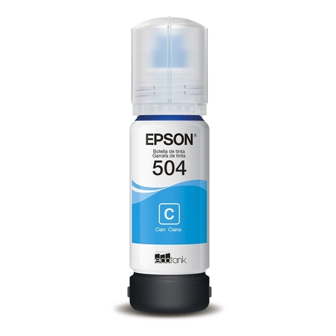 Refil Tinta Epson T504 Ciano