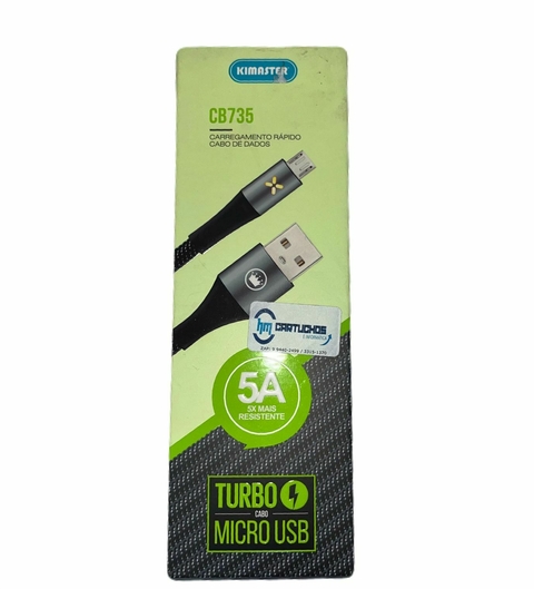 Cabo Micro USB CB735 Preto | Kimaster