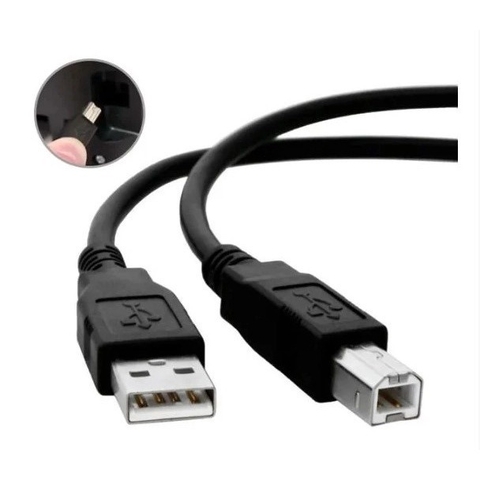 Cabo Para Impressora Usb Plus Cable Preto 3 Metros | Knup