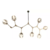 PENDENTE BLLKY001085MGPIL DOURADO E CHAMPAGNE (C)100CM (L)40CM (A)95CM 7XE27