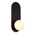 ARANDELA BLLLAC1AR01PT022085PIL PRETO / OPALINO (L)12CM (C)30CM (A)12,5CM 1XG9 MAX 7W IP20