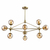 PENDENTE BLLOP056085GPIL DOURADO E CHAMPAGNE (D)100CM (A)57.5CM 10XE27 BOLINHA 400W