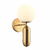 ARANDELA BLLHL016085PIL BRONZE E BRANCO (C)15CM (L)21CM (A)34CM 1XE27 BOLINHA 25W